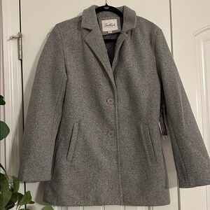 Gray Wool Blend Coat